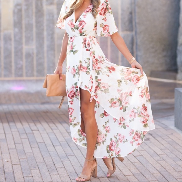 Show Me Your Mumu Marianne Wrap Maxi Dress in Rosie Posie Sz S - Picture 2 of 7